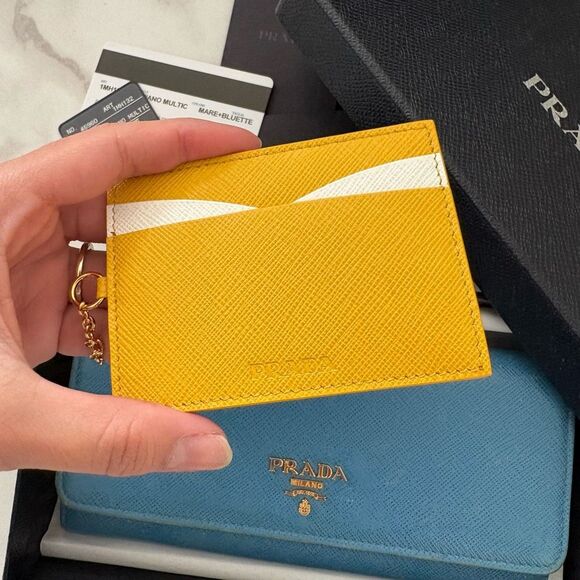 Prada Milano 2in1 Blue Long Wallet with Authenticity Card and Box - Picture 2 of 15